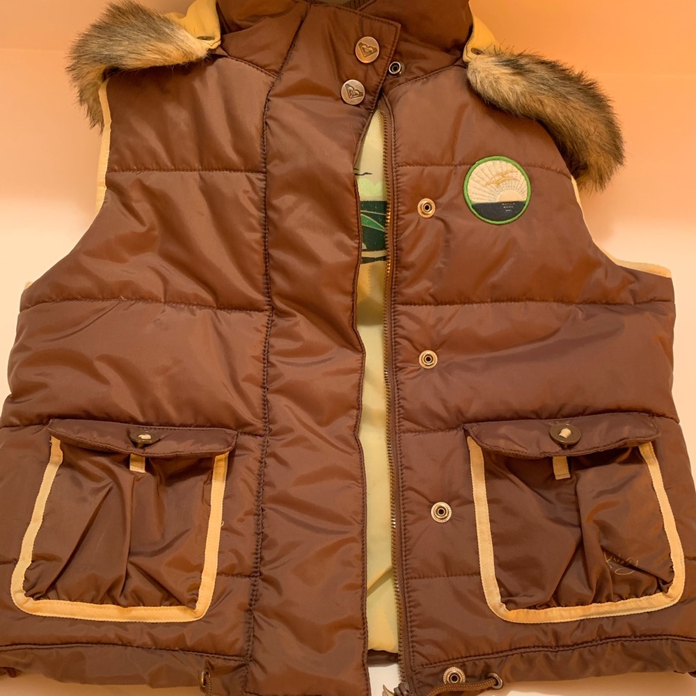 Roxy ski vest brown size M
